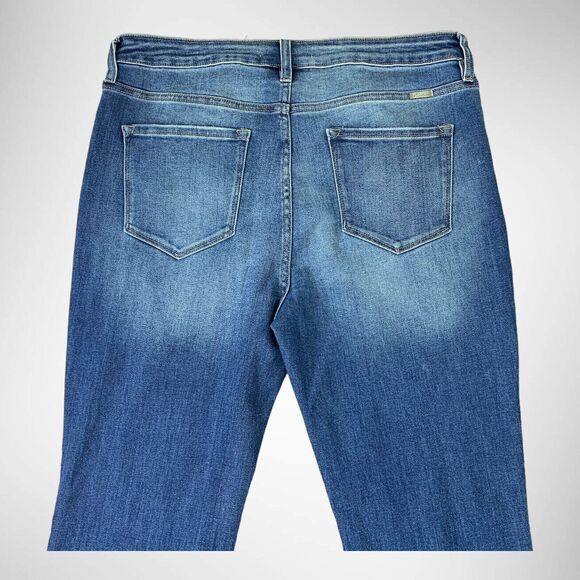 KanCan Jeans Womens 32 (36x34) Blue Super Flare High Rise Whiskered Stretch - Picture 11 of 14